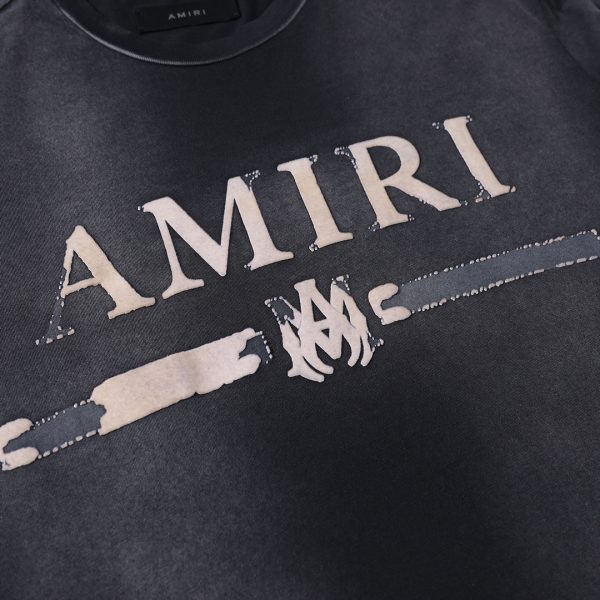 AMIRI 23SS new style flocking letter print short-sleeved Tee - Image 6