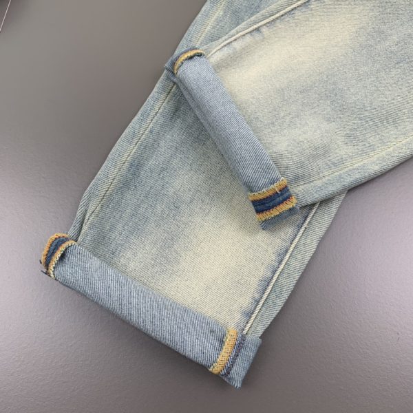 Dior 2023 spring and summer new denim products, high-quality original orders, heavy industry washed jeans, imported original washed elastic fabrics - Image 9