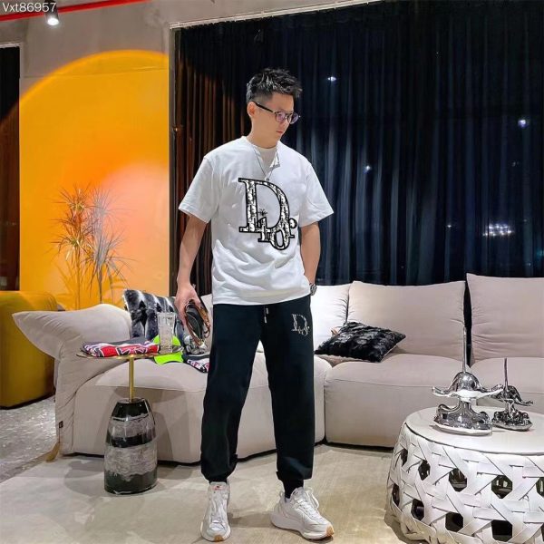 [DIOR] (Fat Gospel) 2023 official website with the same style. World famous luxury brand. Summer men (double mercerized) high quality - Image 3