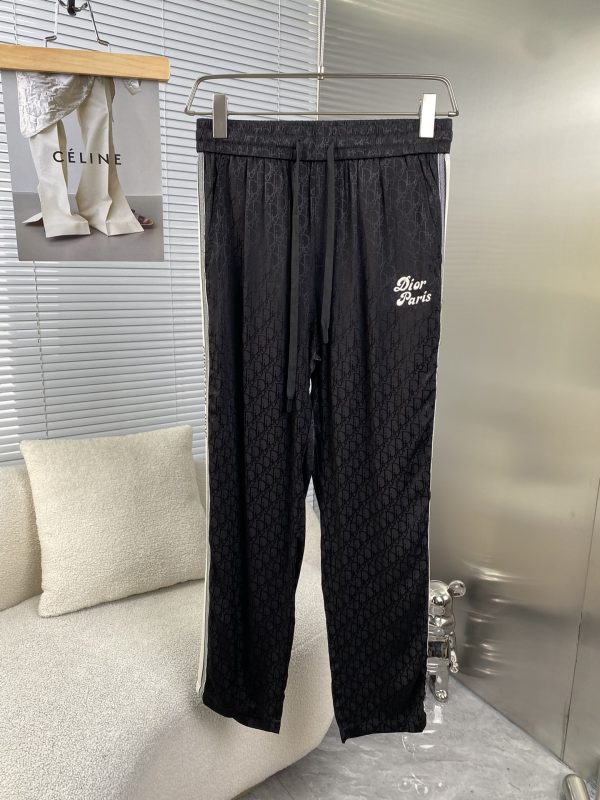 Dior 2023 autumn and winter new men's casual pants, high-end custom pure cotton breathable fabric, breathable micro-elasticity and extremely comfortable