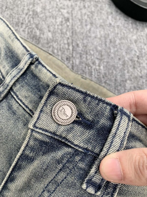 Dior 2023 summer thin new men's jeans The fabric has good elasticity. Exclusive sale, official website synchronization, fashion and elegance, heavy craft design - Image 6