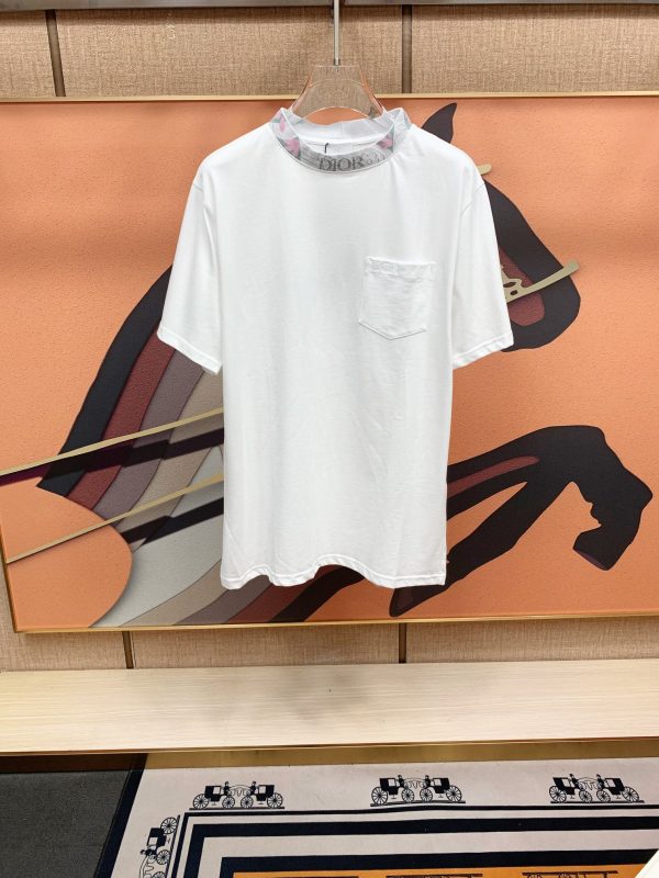 Dior 2023ss spring and summer boutique short-sleeved T-shirt high-end quality custom top long-staple cotton fabric - Image 2