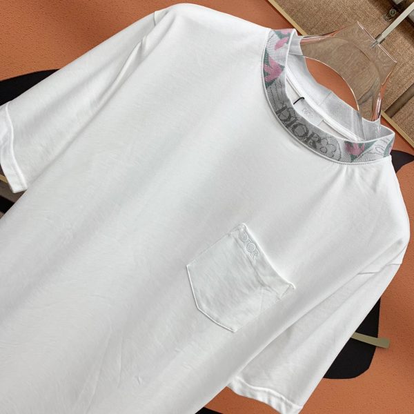 Dior 2023ss spring and summer boutique short-sleeved T-shirt high-end quality custom top long-staple cotton fabric - Image 3