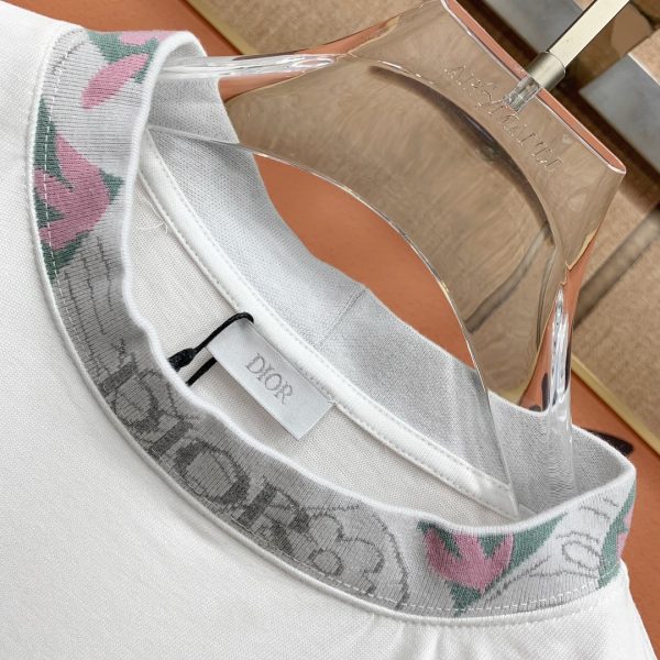 Dior 2023ss spring and summer boutique short-sleeved T-shirt high-end quality custom top long-staple cotton fabric - Image 4