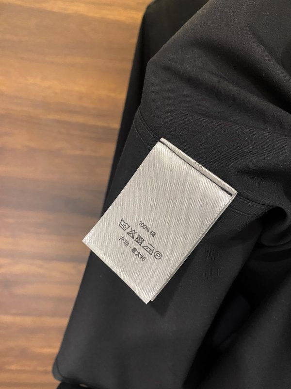 DIOR 2023 early spring new product counter casual long-sleeved shirt! Perfectly embroidered logo text, seamless tailoring Imported 80-count ultra-high-count mulberry silk cotton - Image 19