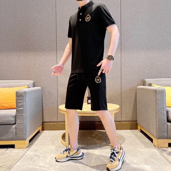 [DIOR] (Fat Gospel) 2023 official website with the same style. World-renowned luxury brand. Summer men's mercerized high-quality ? cargo lapel suit - Image 3