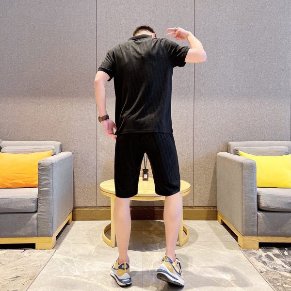 [DIOR] (Fat Gospel) 2023 official website with the same style. World-renowned luxury brand. Summer men's mercerized high-quality ? cargo lapel suit - Image 5