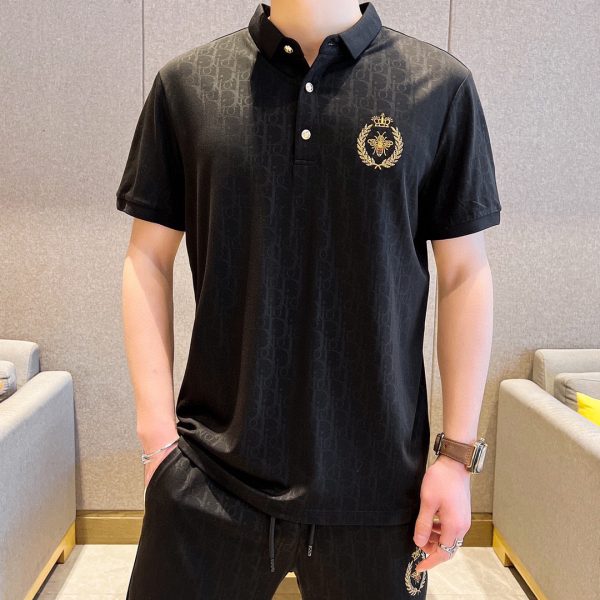 [DIOR] (Fat Gospel) 2023 official website with the same style. World-renowned luxury brand. Summer men's mercerized high-quality ? cargo lapel suit - Image 6