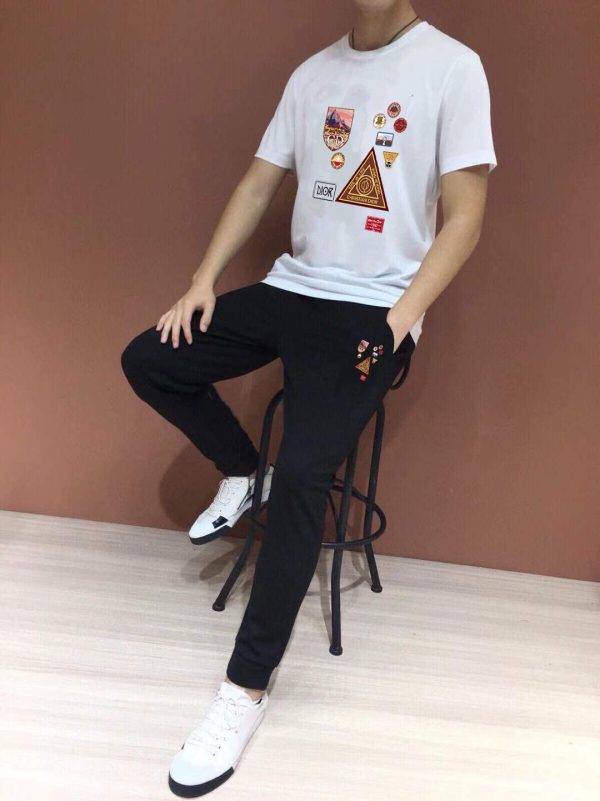 [DIOR] (Fat Gospel) 2023 official website of the same style. World-renowned luxury brand. Summer men's (double mercerized) high-quality ? goods set - Image 5