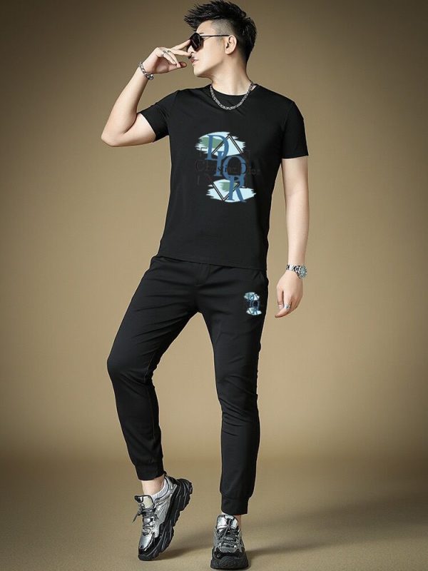 [DIOR] (Fat Gospel) 2023 official website of the same style. World-renowned luxury brand. Summer men's (double mercerized) high-quality ? goods set - Image 4