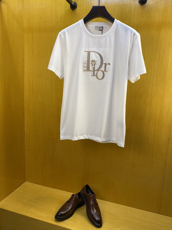 Dior ss new letter Dior by ERL embroidered letter short-sleeved T-shirt, the same as ZG, this T-shirt comes from the DIOR BY ERL exclusive joint series - Image 2