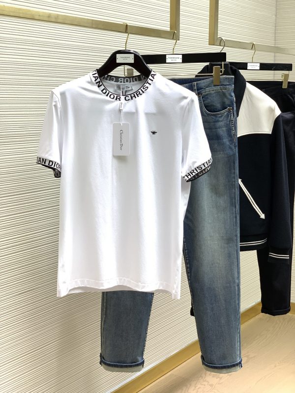 Dior Homme Jieao, 2023 summer new product, available at counters at the same time, original order, simple and fashionable round neck short-sleeved T-shirt, original imported fabric - Image 11