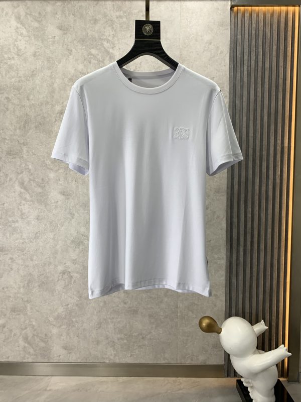 Celine 2023 summer new product ?fashionable round neck and short sleeves ?advanced custom all-match style counter classic element design
