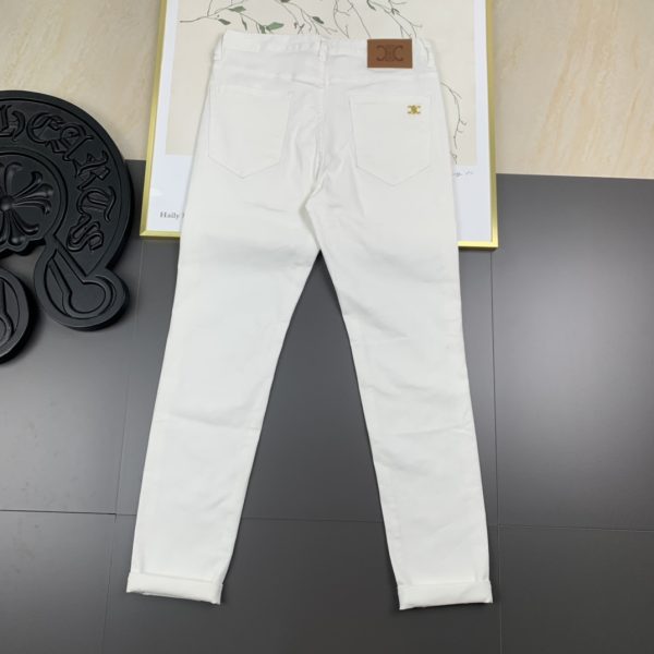 CELINE 2023 spring and summer new men's jeans The fabric has good elasticity. Exclusive sale, official website synchronization, fashion and elegance, heavy craft design - Image 4