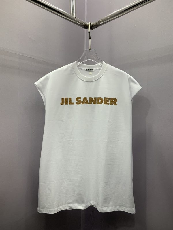 jilsander2023 vest, trendy brand version custom cork craft simple and simple summer must-have item too easy to wear men and women same style black and white size SMLXL