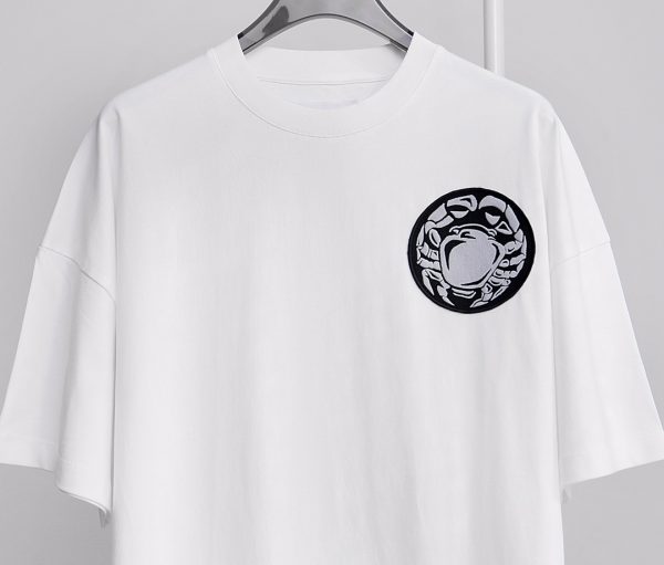 JIL Sander 23 spring and summer new products Twelve constellation series (Leo Leo) logo patch embroidery round neck short-sleeved T-shirt - Image 15