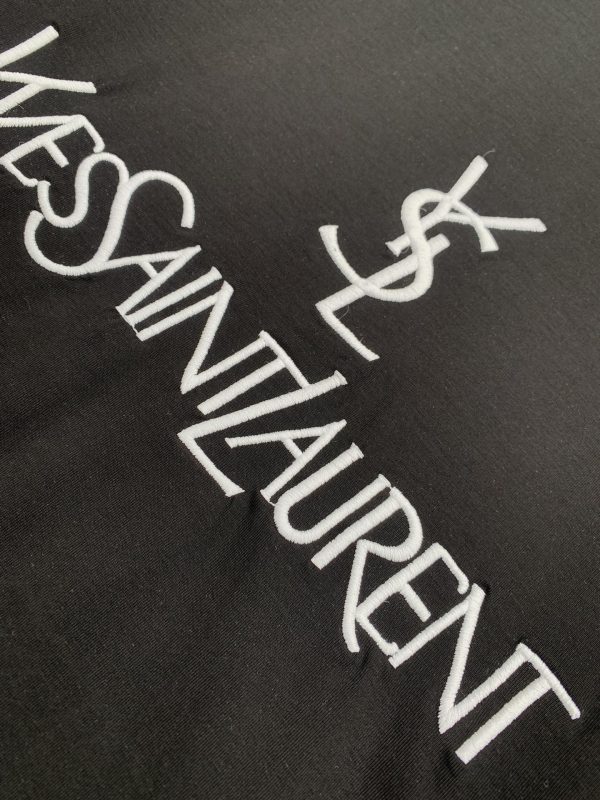 YSL Saint Laurent men's 2023 spring and summer new short-sleeved T-shirts, the summer office is elegant, tall and fashionable, and the first choice is a round neck short-sleeved - Image 8