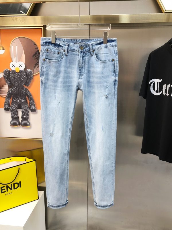 YSL Saint Laurent exclusively for early spring new men's slim-fit skinny jeans, official website synchronization, simple fashion, classic hot style✨✨high-end customization original order ruthless goods