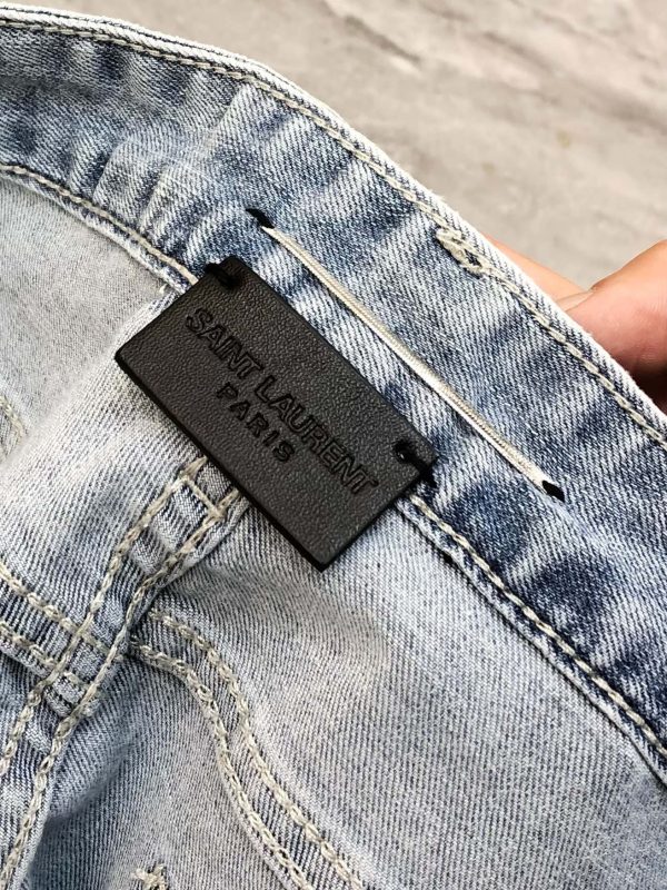 YSL Saint Laurent exclusively for early spring new men's slim-fit skinny jeans, official website synchronization, simple fashion, classic hot style✨✨high-end customization original order ruthless goods - Image 8