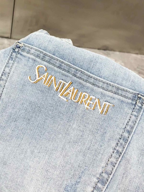 YSL Saint Laurent exclusively for early spring new men's slim-fit skinny jeans, official website synchronization, simple fashion, classic hot style✨✨high-end customization original order ruthless goods - Image 9