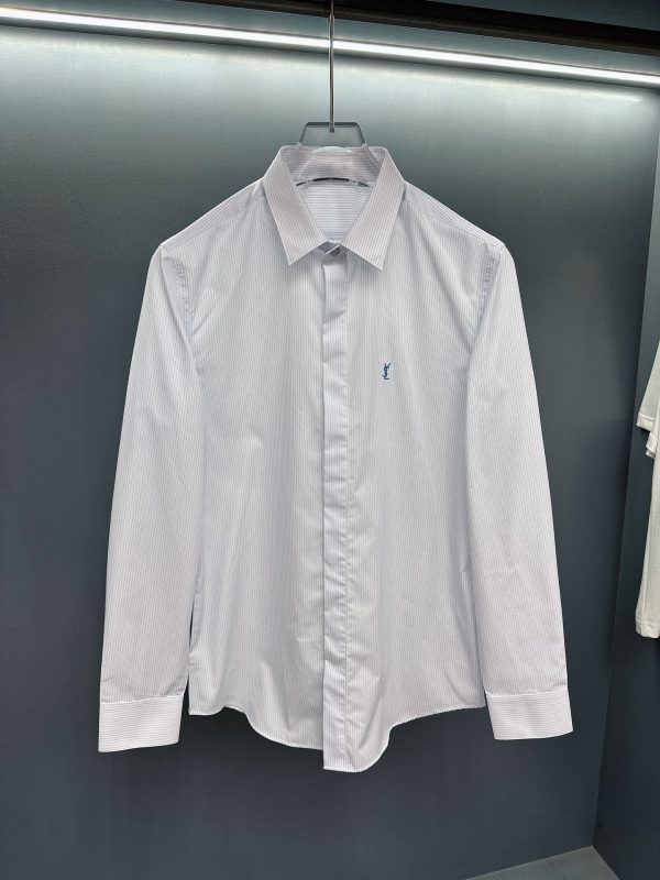 [New product] YSL/Saint Laurent 23 spring and summer fashion style long-sleeved shirt! Version: High-end fashion aesthetic design combined with three-dimensional cutting version - Image 8