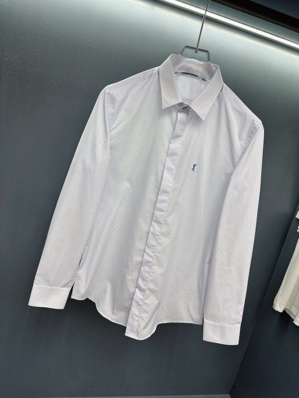 [New product] YSL/Saint Laurent 23 spring and summer fashion style long-sleeved shirt! Version: High-end fashion aesthetic design combined with three-dimensional cutting version - Image 9