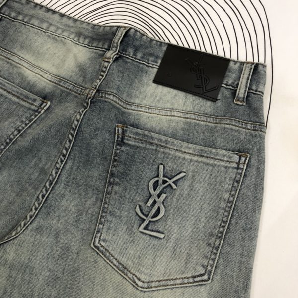 YSL Saint Laurent 2023 spring and summer men's straight jeans - Image 7