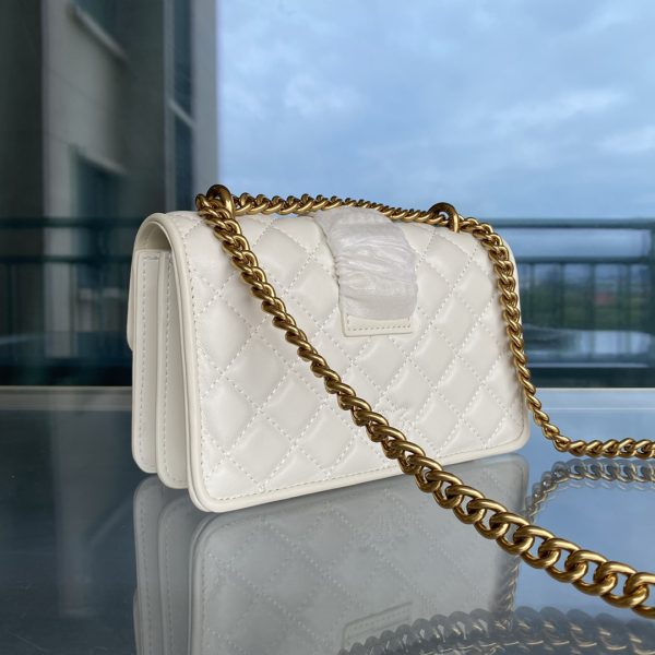 Pinko 2022 New Rhombus Pattern Underarm Bag Bird Bag Swallow Bag 1P22Z1Y7SR White - Image 4