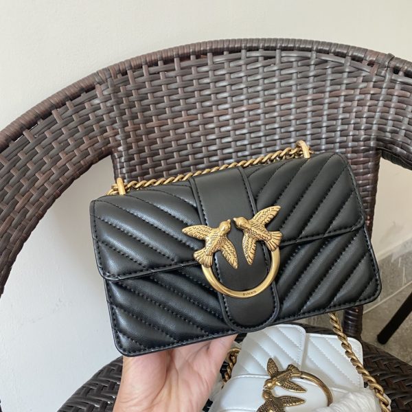 Swallow Bag 2022 New Sheepskin Underarm Bag Shoulder Bag Messenger Women'S Bag Bacchus Chain Bag Black