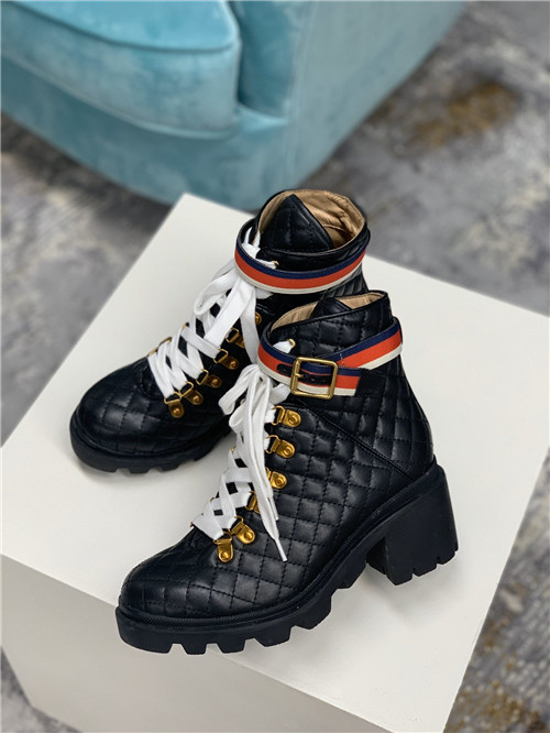 gucci trip leather ankle boots