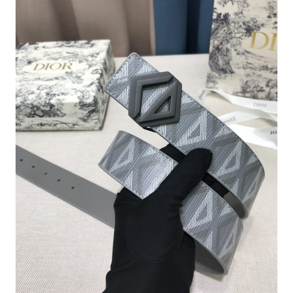 Dior CD Diamond Print  40mm Reversible Belt