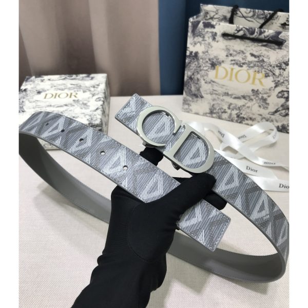 Dior CD Diamond Print  40mm Reversible Belt