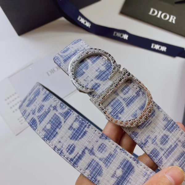 Dior Leather Belt With 'CD' Buckle