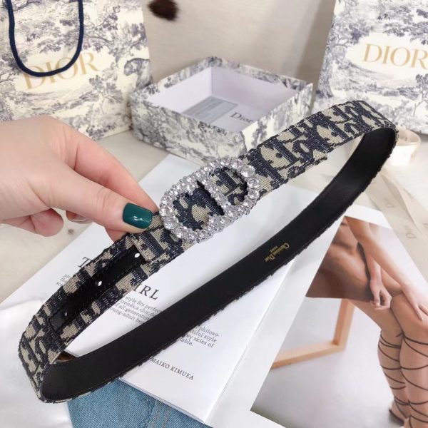 Dior Leather Belt With 'CD' Buckle