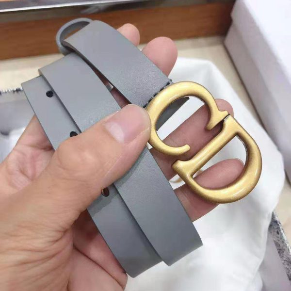 Dior Leather Belt With 'CD' Buckle