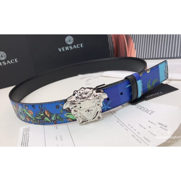 Versace Marine Organism Print 40 MM Belt