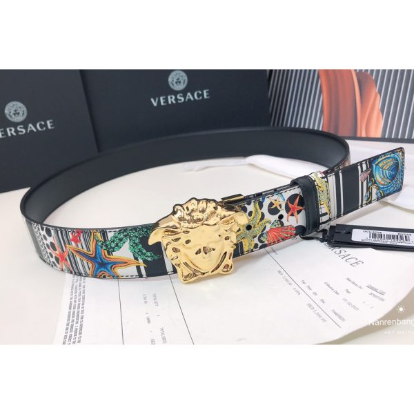 Versace Marine Organism Print 40 MM Belt