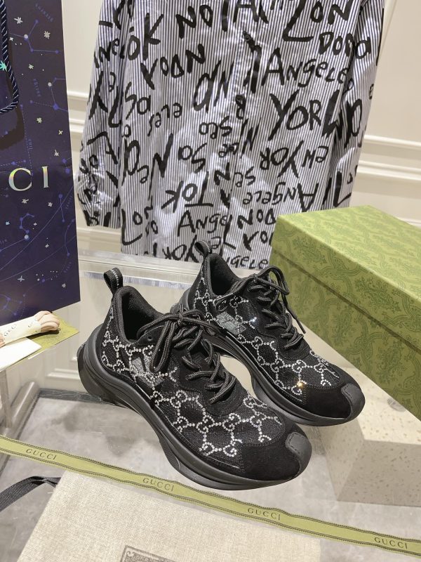 GUCCI Run running shoes series Gucci sports dad shoes black - Image 6