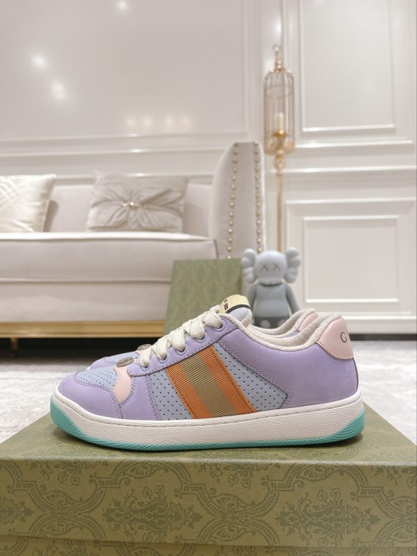 Newly upgraded Gucci dirty shoes for couples GG series distressed and casual Q