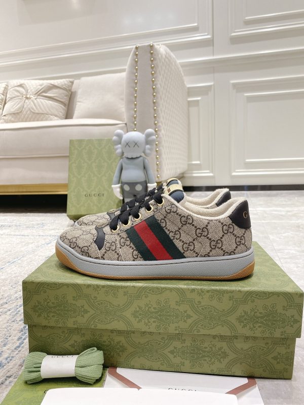 Newly upgraded Gucci dirty shoes for couples GG series distressed and casual x