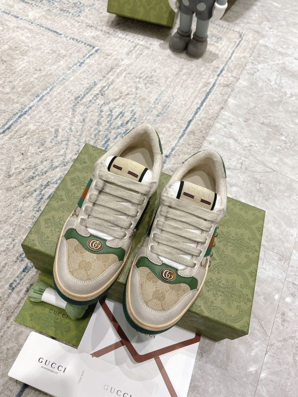 Newly upgraded Gucci dirty shoes for couples GG series distressed and casual Gucci A - Image 3