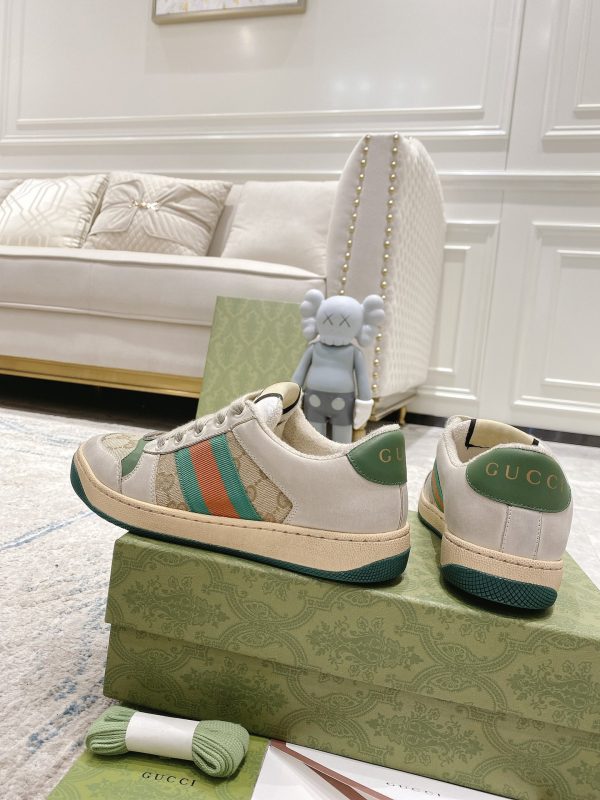Newly upgraded Gucci dirty shoes for couples GG series distressed and casual Gucci A - Image 5