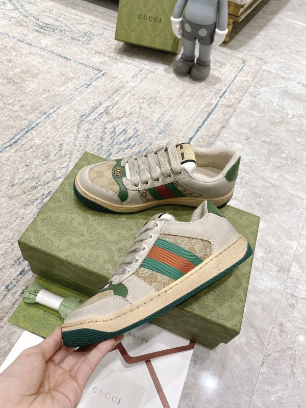 Newly upgraded Gucci dirty shoes for couples GG series distressed and casual Gucci A - Image 7