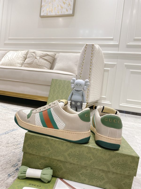 Newly upgraded Gucci dirty shoes for couples GG series distressed and casual Gucci f - Image 5