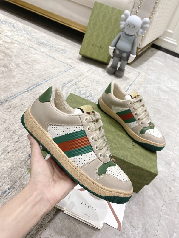 Newly upgraded Gucci dirty shoes for couples GG series distressed and casual Gucci f - Image 6
