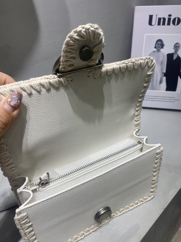 Celebrities with the same style PINKO spring and summer new woven mini bird swallow bag 1P222DY6XY C - Image 6