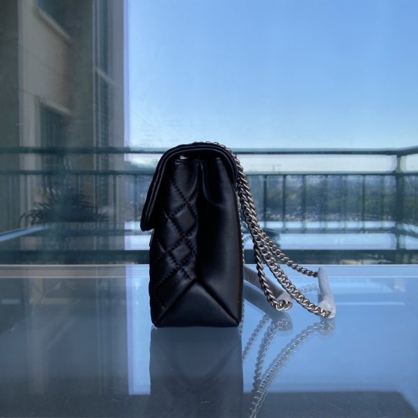 Pinko New Shoulder Messenger Bag Made Of Sheepskin Black - Image 4