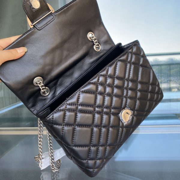 Pinko New Shoulder Messenger Bag Made Of Sheepskin Black - Image 7