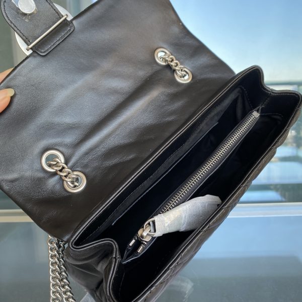 Pinko New Shoulder Messenger Bag Made Of Sheepskin Black - Image 8