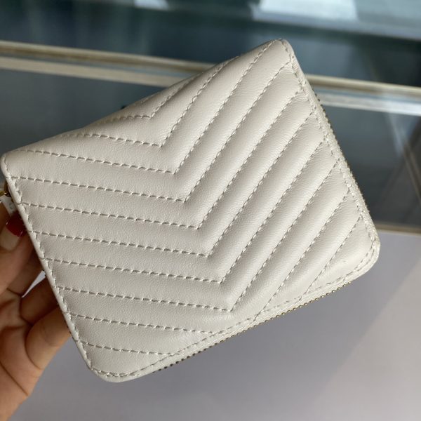 Pinko Women’s Short Sheepskin Wallet FARFETCH White - Image 3